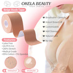 PALAY® Petal Backless Nipple Cover Set with Breast Petals Disposable Adhesive Bra for A-E Cup Large Breast, Breathable Breast Lift Tape Athletic Tape-10 Pcs