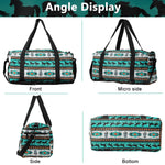 PALAY Gym Bag for Travel and Workouts with Dual Zipper 17.6x9x9 in Nylon | Green Weekender