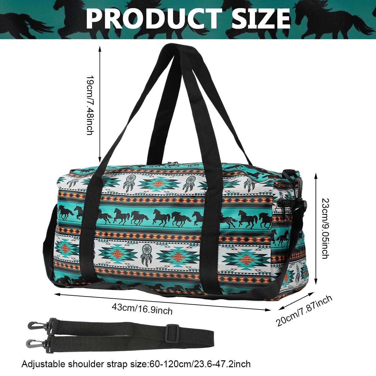 PALAY Gym Bag for Travel and Workouts with Dual Zipper 17.6x9x9 in Nylon | Green Weekender