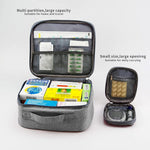PALAY® Oxford Cloth 2 Pack First Aid Pouch Portable Kit Bag Empty Emergency Treatment Medicine Organizer Travel Pharmacy for Storing Items Grey 2PCS