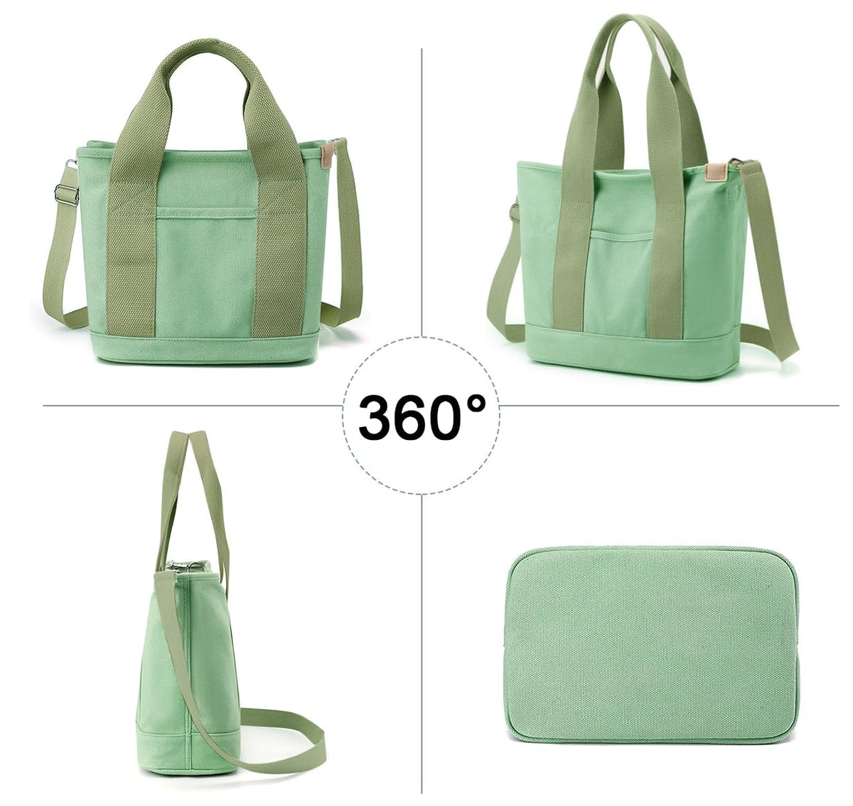 PALAY Tote Bag for Women with 32×14×29 cm Large Capacity and Detachable Strap | Canvas Handbag for Work and School