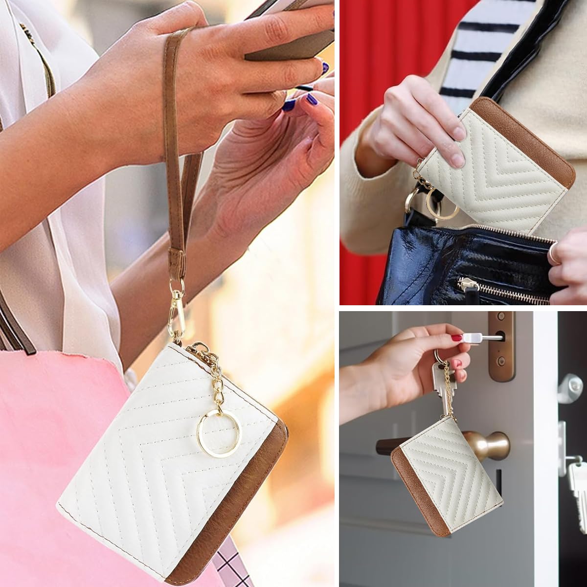 PALAY Card Holder for Women with RFID Blocking and Metal Zipper | 10x2x8cm PU Wallet