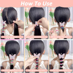 PALAY Braids Hair Ties for Girls with 7cm Spiral Wire | 4pcs Spring Ponytail Accessories