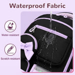 PALAY Purple School Trolley Backpack for Girls with Wheels