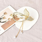 PALAY Hair Clip for Women with Mermaid Tail and Faux Pearl Design | Alloy Non Slip Claw