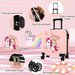 PALAY Kids Carry On Luggage for Travel with Coded Lock and 4 Spinner Wheels | 20 Inch ABS+PC Hardshell Case