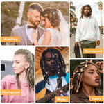 PALAY Hair Jewelry for Braids featuring 292pcs Metal Rings and Charms in Gold and Silver Styles