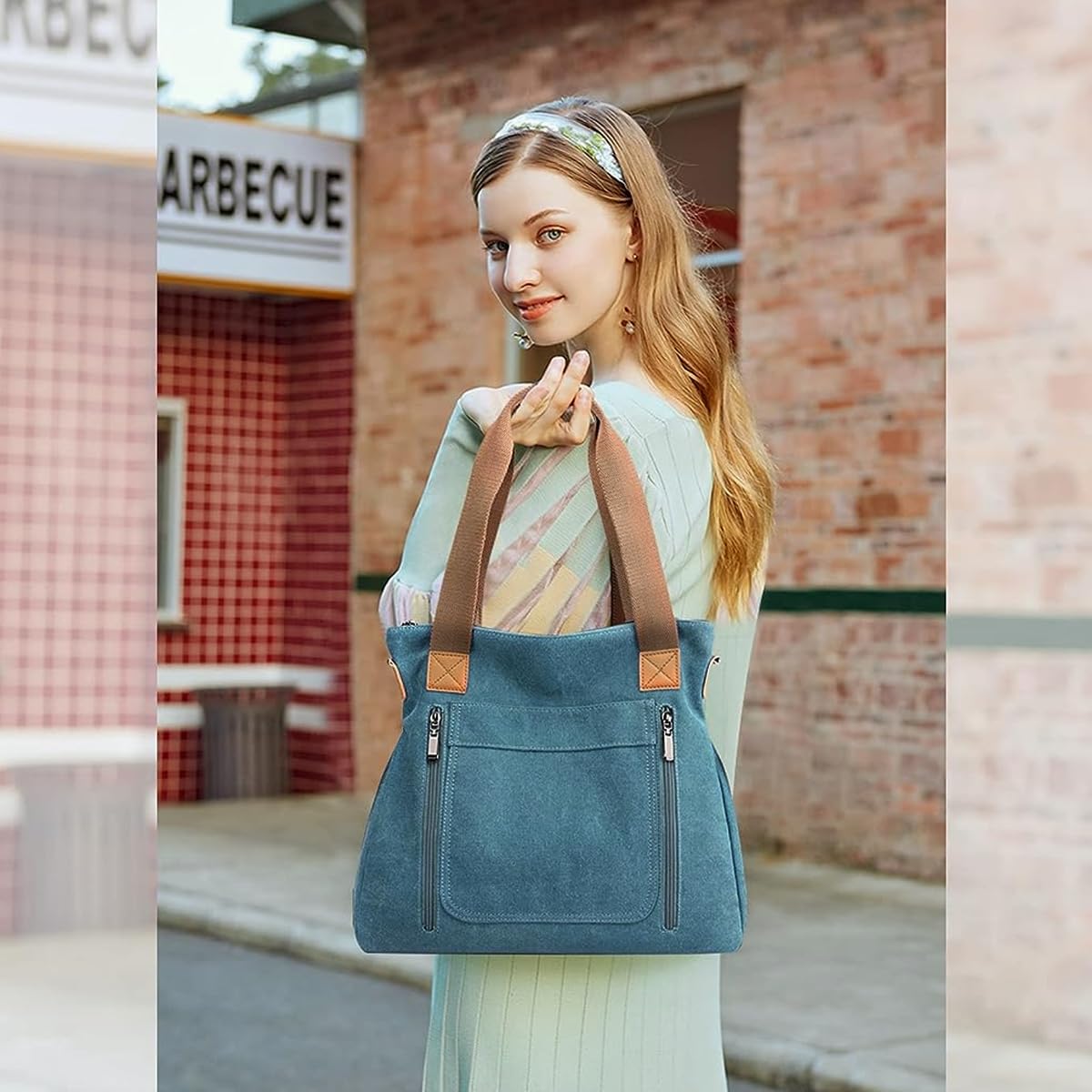 PALAY® Handbags for Women Canvas Tote Bag