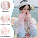 PALAY Women Sun Visor Hat Set for Outdoor Activities with UPF 50+ Protection and Silk Sleeves