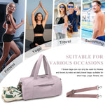 PALAY Gym Bag for Women with Shoe Compartment and Wet Dry Section | Waterproof Nylon Duffle