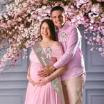 PALAY® Wallets for Women Stylish Neutral Burlap Mom to Be Sash Dad to Be Pin Baby Shower Decorations