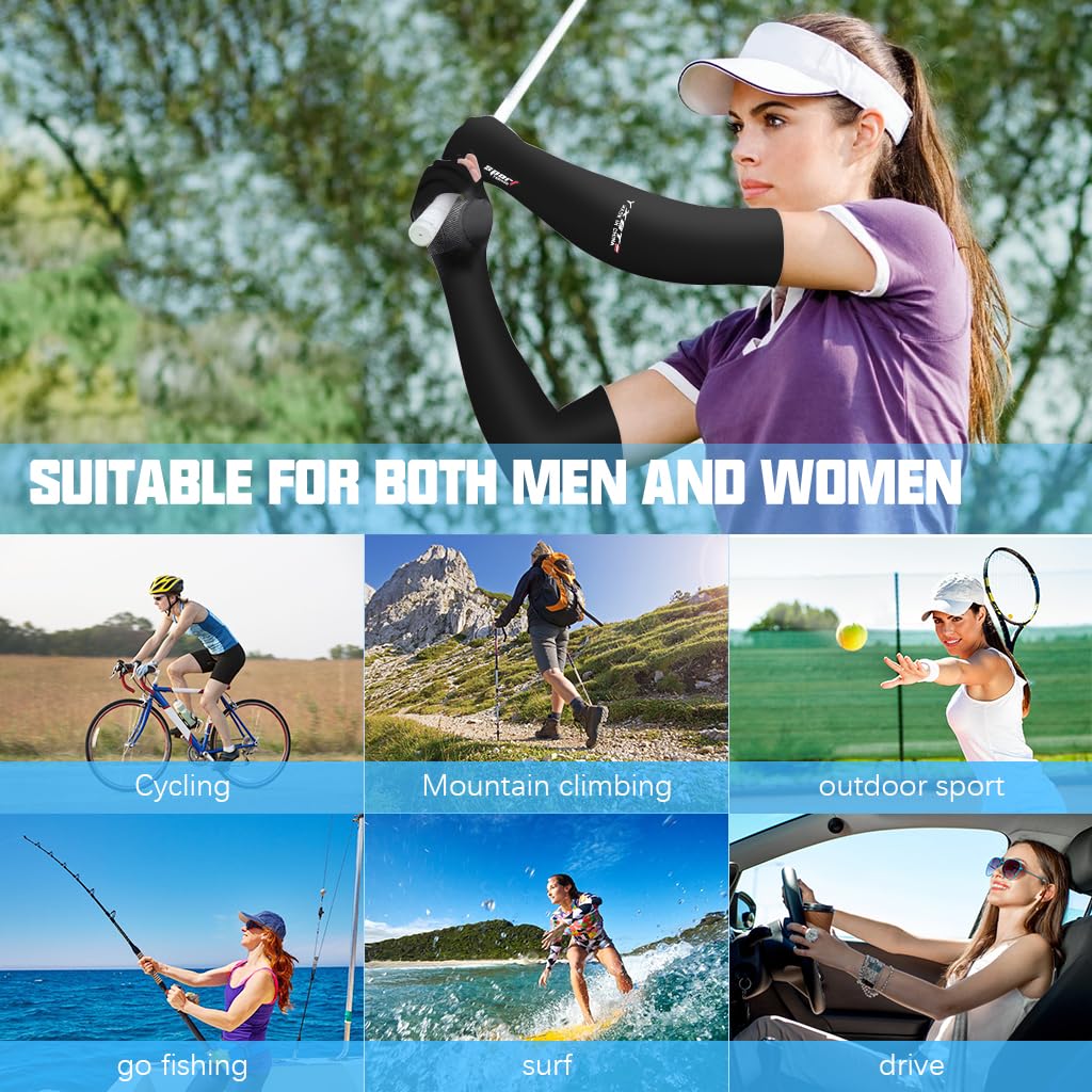 PALAY Hand Gloves for Sun Protection with Non Slip Palm and Touch Screen Design | Ice Silk UV Arm Sleeves