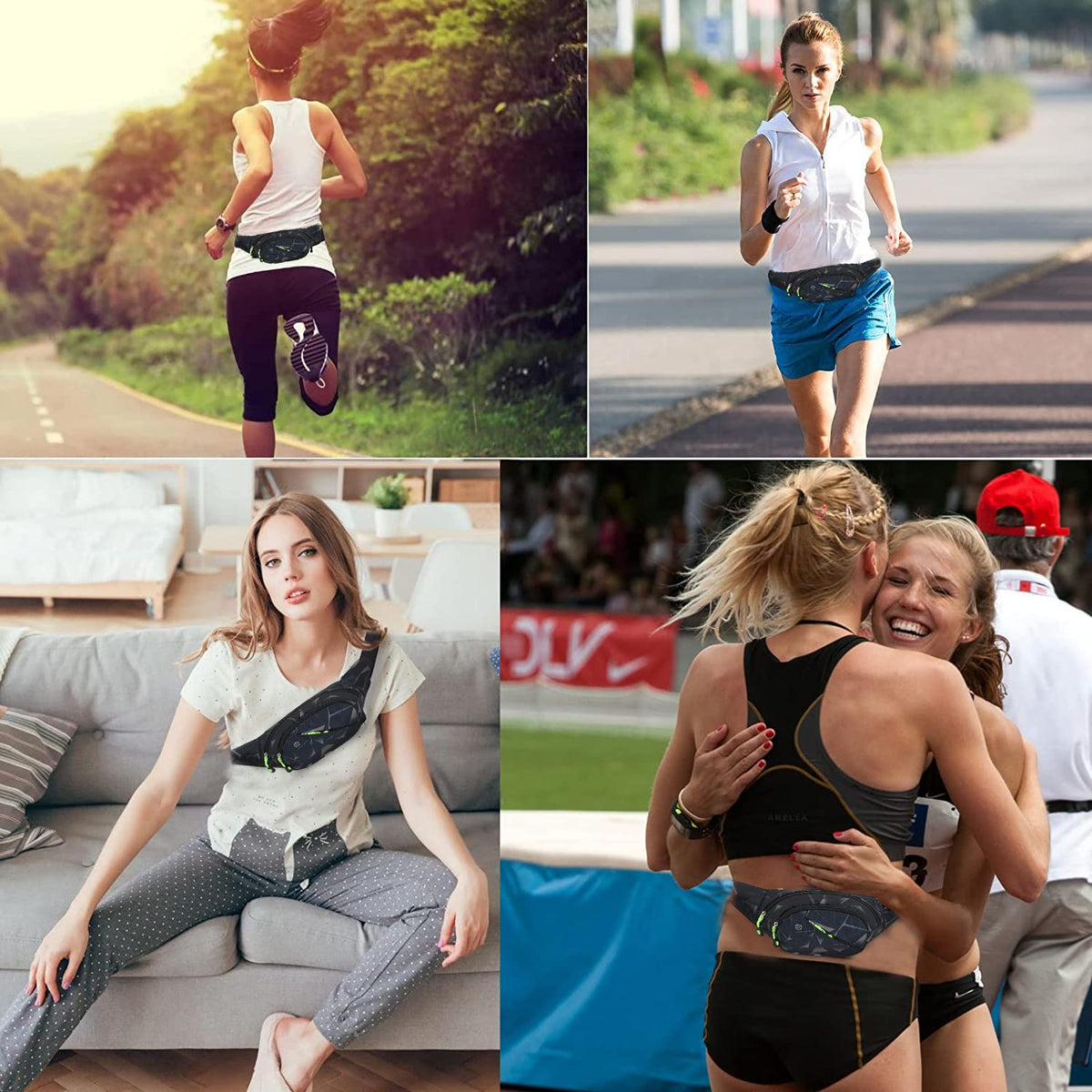 PALAY® Waist Bag for Unisex, Stylish Chest Fanny Pouch Belt Sport Bag for Travel, Running, Outdoor, Sports & Cycling for Men & Women