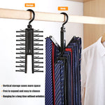 PALAY® Tie Organizer for Closet Wardrobe Neckties Hanger with Anti Slip Clip for 20 Bow,Hanger Wardrobe Organzier for Ties, Bowties, Belts, Scarves with 360 degree Rotatation Design