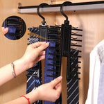 PALAY® Tie Organizer for Closet Wardrobe Neckties Hanger with Anti Slip Clip for 20 Bow,Hanger Wardrobe Organzier for Ties, Bowties, Belts, Scarves with 360 degree Rotatation Design