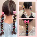 PALAY Wire Hair Bands for Girls Kids 15PCS with 6.7cm Spiral Design | Cute Cartoon Ponytail Accessories