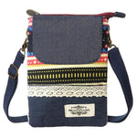 PALAY® Women Purse Bag Casual Phone Pouch Canvas Cloth Phone Bag Sling Bag Charming Boho Print Phone Bag Small Crossbody Bag Shoulder Bag Women Purse Bag