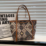 PALAY women's handbag tote bag for daily use featuring zipper closure and 15.8x4x15.4 in spacious design | polyester and PU vintage jacquard print