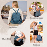 PALAY Backpack for Women with Multi Layer Design and Utility Pouch | Fashion PU Tote