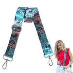 PALAY Crossbody Strap for Purses Adjustable 27–53 in with Metal Buckle & Embroidered Pattern | Nylon Cotton Replacement Handbag Strap