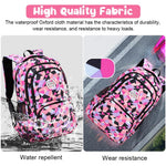 PALAY School Backpack for Women featuring Multi Pouches with Oxford Cloth and Geometric Print
