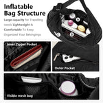 PALAY Shoulder Bag with Adjustable Patchwork Strap and Secure Zipper | 25 x 9 x 14 cm Black Nylon Quilted Crossbody for Women