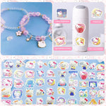 PALAY® Cute Kitty Kawaii Stationery Set, 12Pcs Sanrio Stationery Stuff Gift Set Including Drawstring Bag Coin Wallet Bracelet Keychain Necklaces Button Pins Stickers Lanyard for Kids Adults