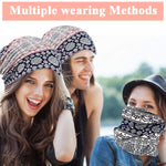 PALAY Hijab Caps for Women featuring Two Openings 27x28cm Stretch Polyester Spandex | Floral Slouchy Beanie for Chemo and Everyday Wear
