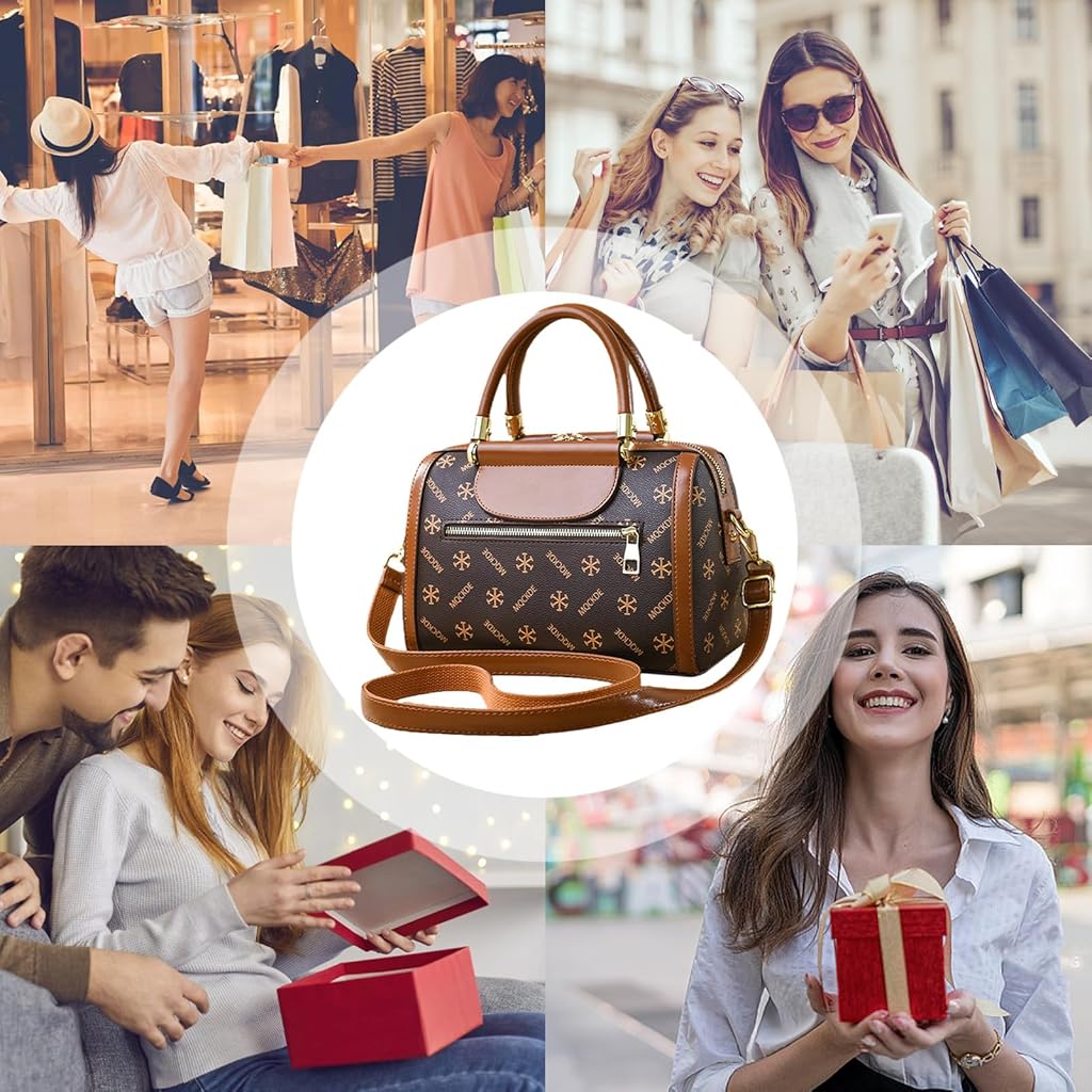 PALAY® Handbag for Women Fashion Vintage Print Hand Bag with Shoulder Strap Evening Bag Shoulder Bag Crossbody Bag Casual Handbag Mother's Day Gift Christmas Gift for Sisters, 25x14x18cm