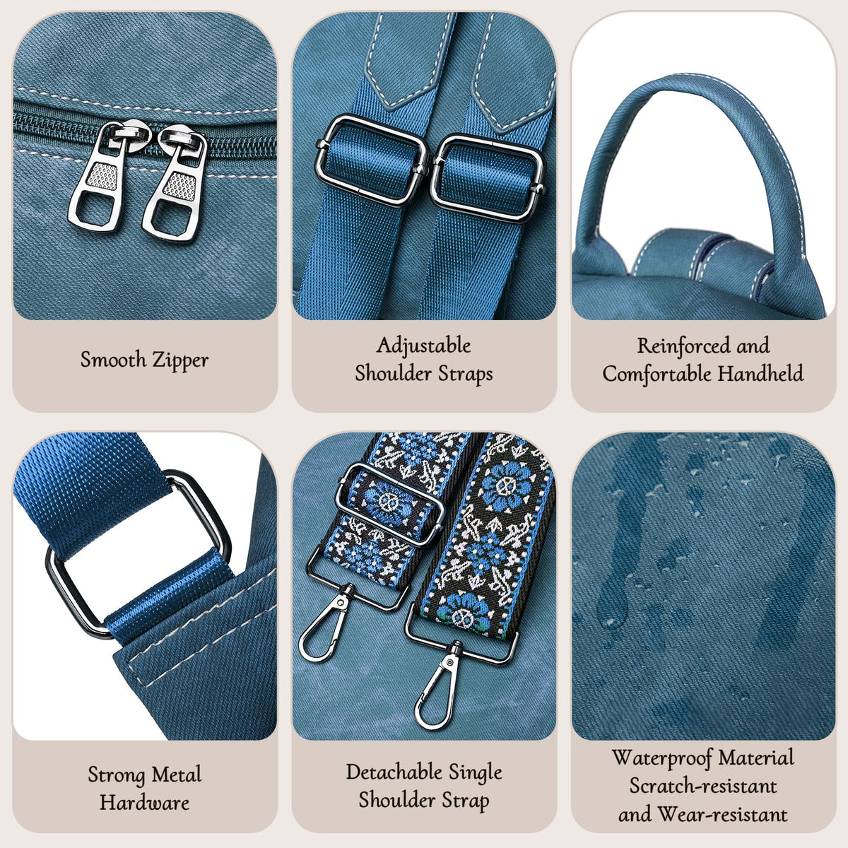 PALAY Backpack for Women with Multi Layer Design and Utility Pouch | Fashion PU Tote