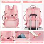 PALAY Laptop Backpack for Travel and Business with Dual Handle and 20L–35L Expansion | Pink