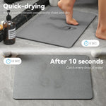 PALAY® Alfombrilla de baño de piedra, de secado rápido, antideslizante, de tierra de diatomeas, para baño, superabsorbente, fácil de limpiar