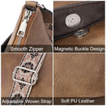 PALAY Women Satchel Bag for Daily Use featuring 10x7.8 in Size and Woven Embossed Strap | Solid Brown PU Crossbody