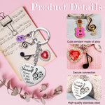 PALAY® Taylor Swift Music Lover Keychain Gifts, Inspirational Keyring Heart Charm Music Note Charm Keyring Gift for Fans Teen Girls Daughter Women Cute Keychains