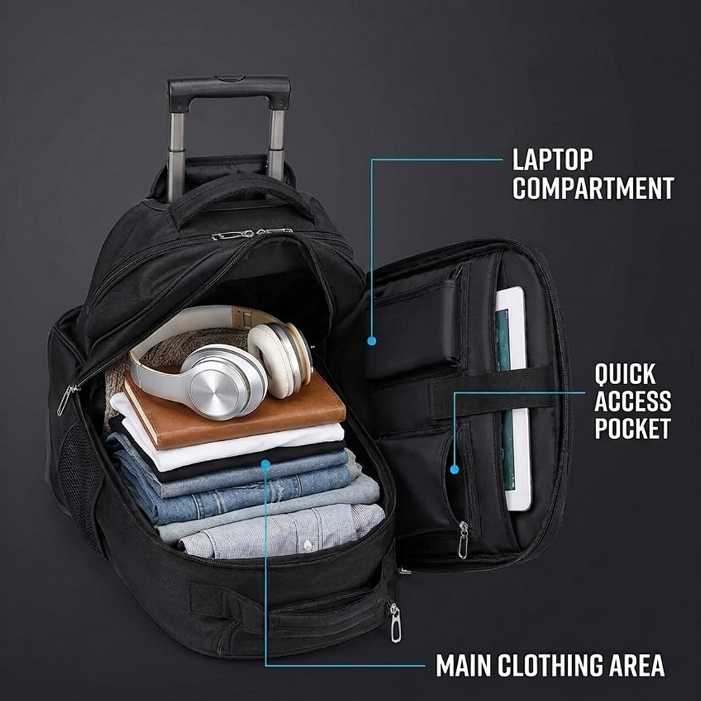 PALAY Wheeled Travel Bag with Trolley Handle Waterproof Oxford Cloth