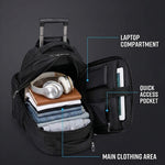 PALAY Wheeled Travel Bag with Trolley Handle Waterproof Oxford Cloth