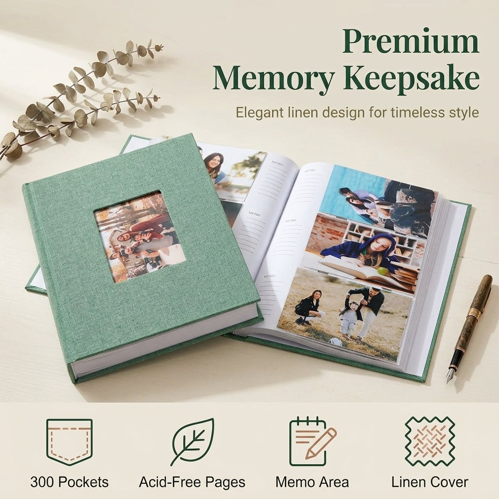 PALAY 300 Pocket Photo Album Scrapbook for 4x6 Photos