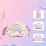 PALAY Rainbow Crossbody Purse for Little Girls