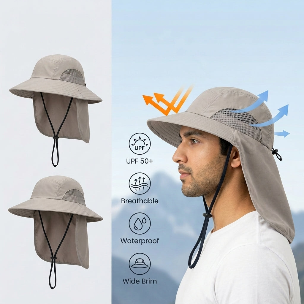PALAY UPF 50+ Fishing Hat for Men & Women Wide Brim Sun Hat