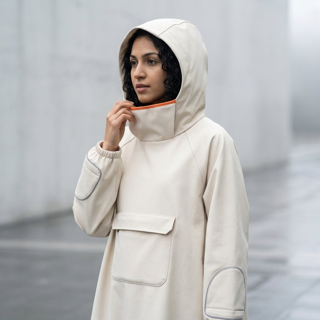 PALAY Motorcycle Raincoat with Hood for Women