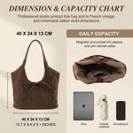 PALAY PU Leather Hobo Tote Bag for Women Soft Slouchy Shoulder Bag