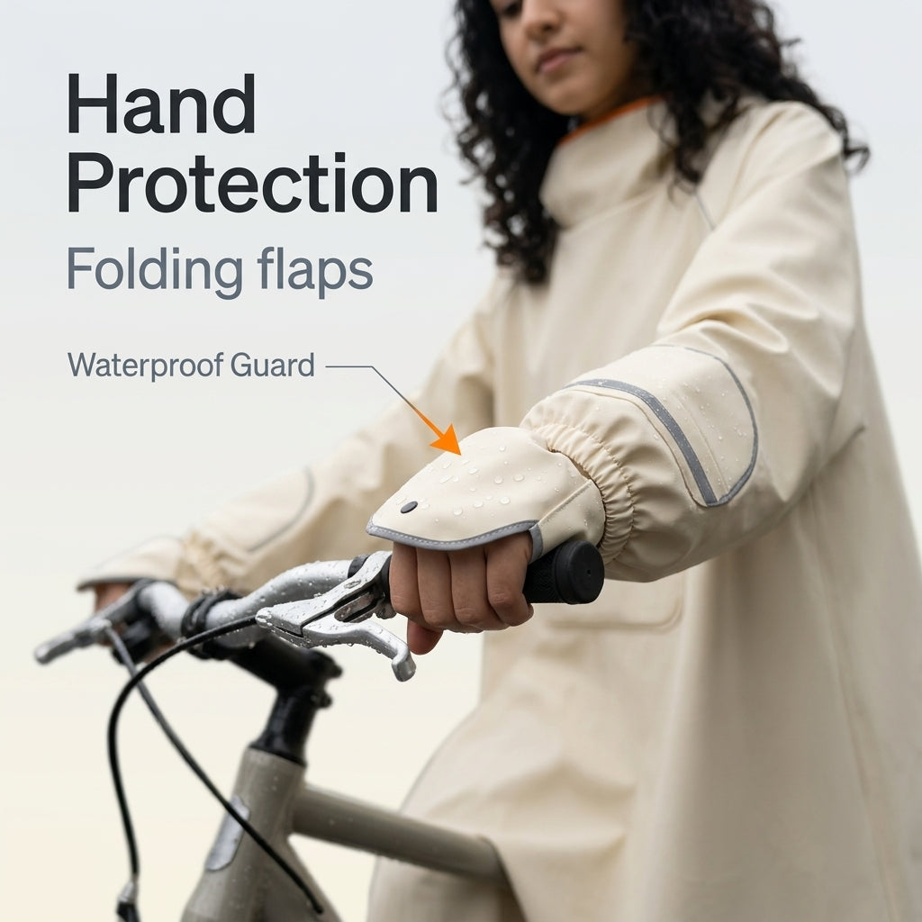 PALAY Motorcycle Raincoat with Hood for Women