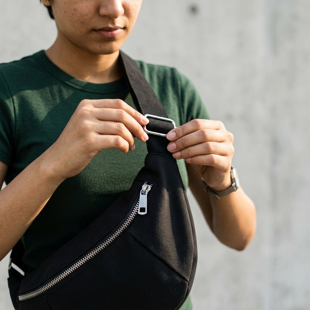 PALAY® Crossbody Bag for Woman Men Hobo Sling Crescent Bags Trendy Small Shoulder Bag Purse Dumpling Casual Handbag Adjustable Strap-Black