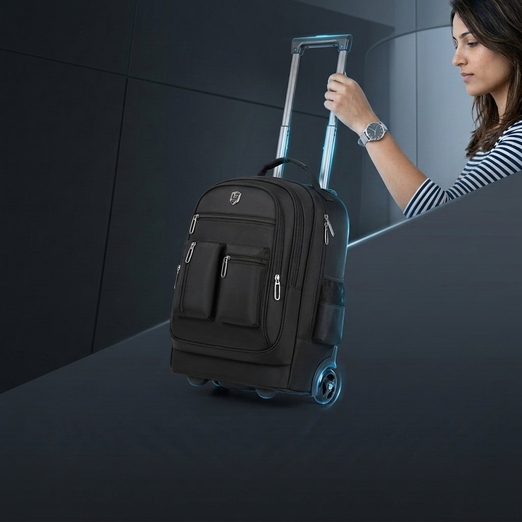 PALAY Wheeled Travel Bag with Trolley Handle Waterproof Oxford Cloth