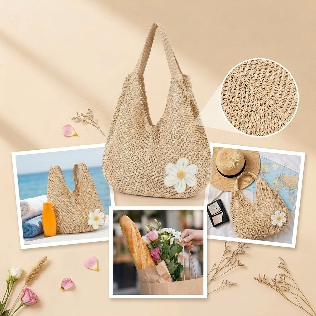 PALAY Crochet Tote Bag for Women