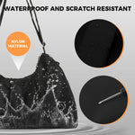 PALAY® Women Gym Bag Waterproof Nylon Carry-on Bag with Shoe Compartment Travel Duffle Bag Shoulder Bag with Adjustable Shoulder Strap Multi Use Casual Shoulder Bag for Trip, Gym, Black