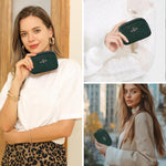 PALAY® Women Coin Bag Utility Double Layer PU Small Bag Zipper Pouch Coin Bag Card Bag Purse Bag Cash Bag Birthday Gift Christmas Gift for Women, 11.5x4x7.5cm