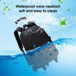 PALAY® School Backpack on 6-Wheel Backpack with Retractable Pull Handle School Backpack Detachable Wheel Stand Design Fashion Travel Backpack School Gift for Kids 6-12 Years Old