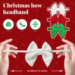 PALAY® 3Pcs Christmas Baby Headband 3-Color Bow Baby Girls Head Bands Toddlers Headbands Christmas Christmas Bow Girl Stretchy Headband Christmas Gift Headband for Baby Girls