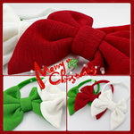 PALAY® 3Pcs Christmas Baby Headband 3-Color Bow Baby Girls Head Bands Toddlers Headbands Christmas Christmas Bow Girl Stretchy Headband Christmas Gift Headband for Baby Girls